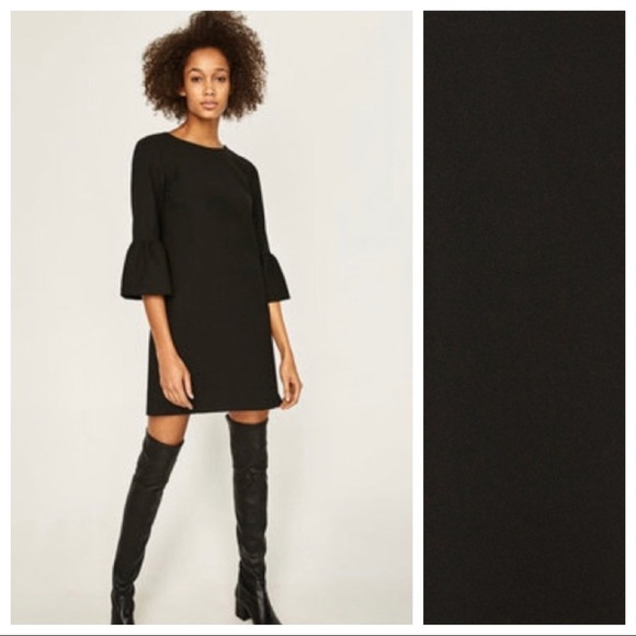 🌹NWT. Zara Black Mini Dress. Size S. - Picture 1 of 7